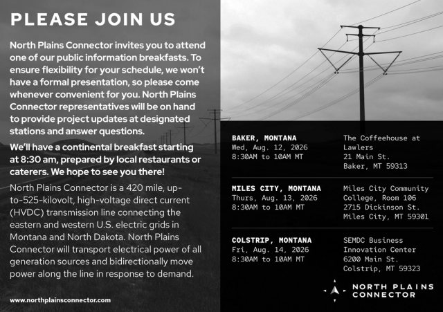 Join Our Info Session, North Plains Connector Public Information Breakfasts (August 12,13 & 14, 2026)