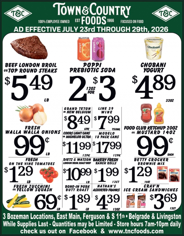 Save Big This Week, Town & Country Foods - Bozeman, Bozeman, MT