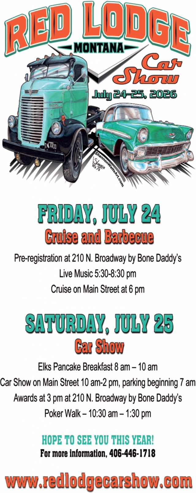 Classic Car Show Weekend, Red Lodge Car Show (July 24-25, 2026)