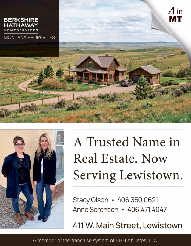 Trusted Real Estate Team, Berkshire Hathaway HomeServices Montana Properties, Lewistown, MT