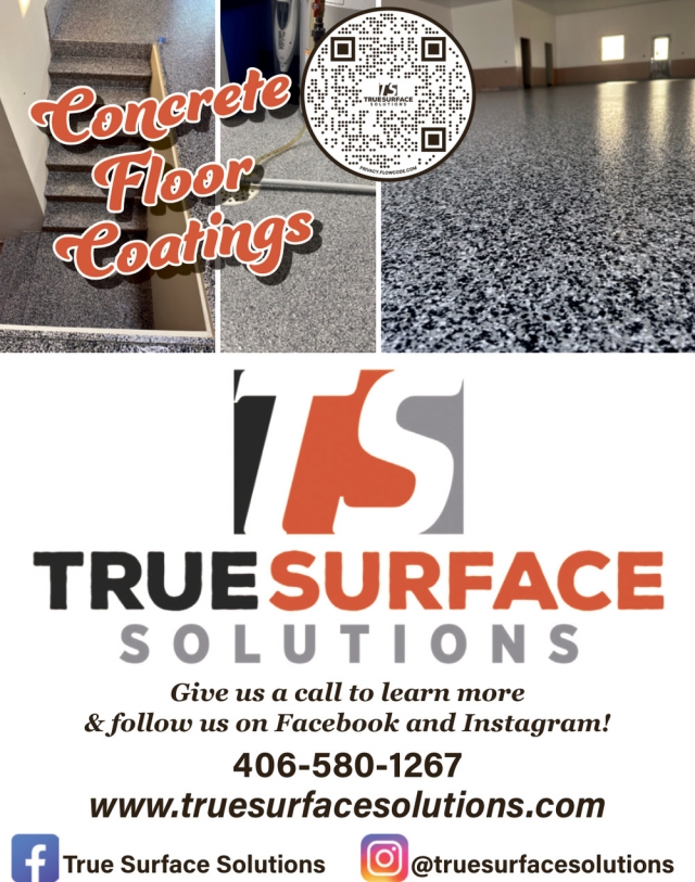 Concrete Floor Coatings, True Surface Solutions, Lewistown, MT