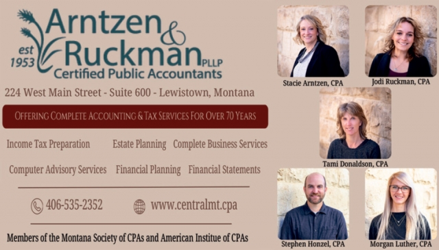 Certified Public Accountants, Arntzen & Ruckman PLLP, Lewistown, MT