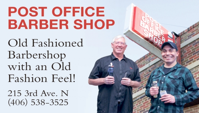 Traditional Haircuts Here, Post Office Barber Shop, Lewistown, MT