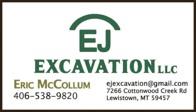 Local Excavation Company, EJ Excavation LLC, Lewistown, MT