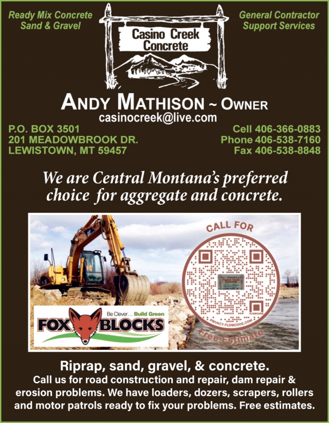 General Contractor Support, Casino Creek Concrete
