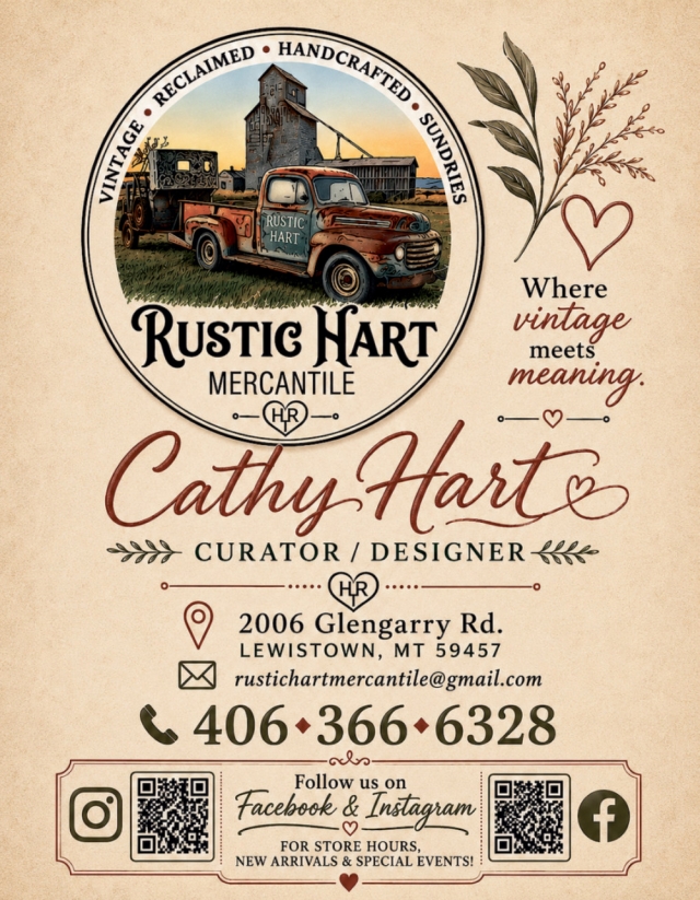 Vintage & Handcrafted Finds, Rustic Hart Mercantile, Lewistown, MT