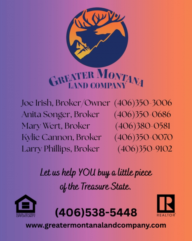 Expert Land Brokers, Greater MT Land Company, Lewistown, MT