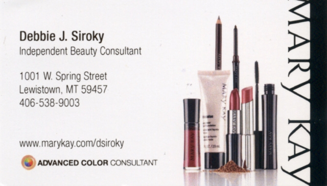 Personal Beauty Consultant, Debbie J. Siroky - Mary Kay, Lewistown, MT
