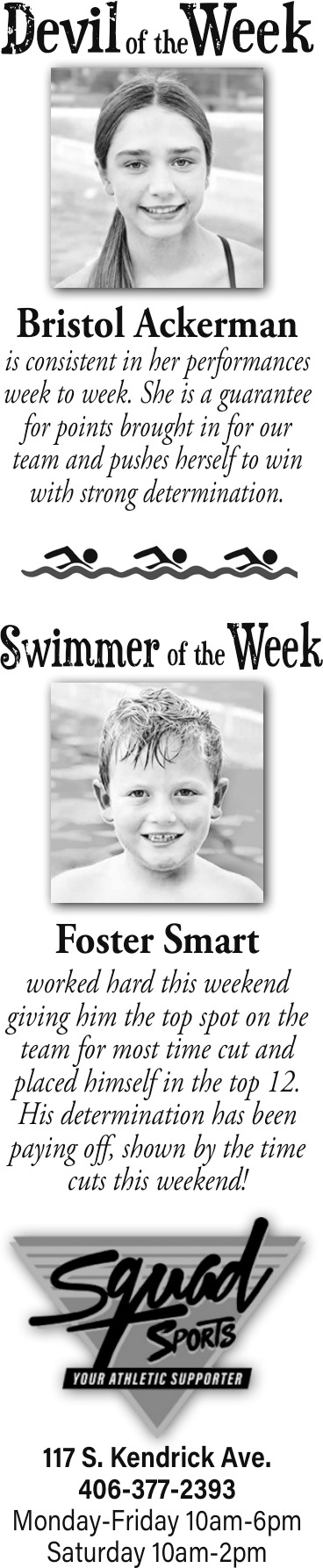 Devil Of The Week   , Squad Sports, Glendive, MT