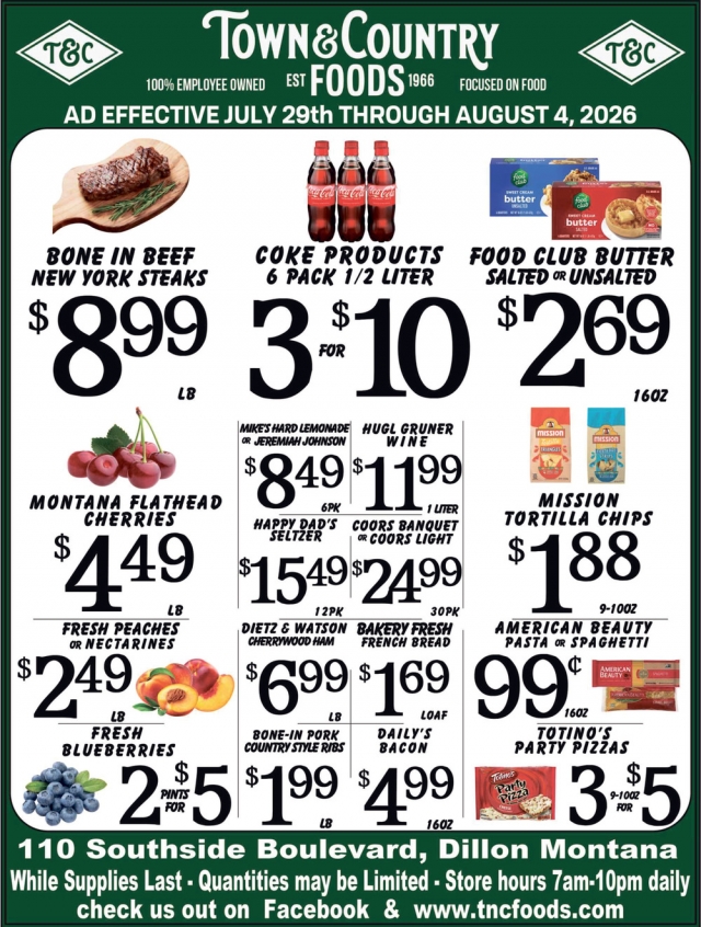 This Week's Best Grocery Deals, Town & Country Foods - Dillon, Dillon, MT
