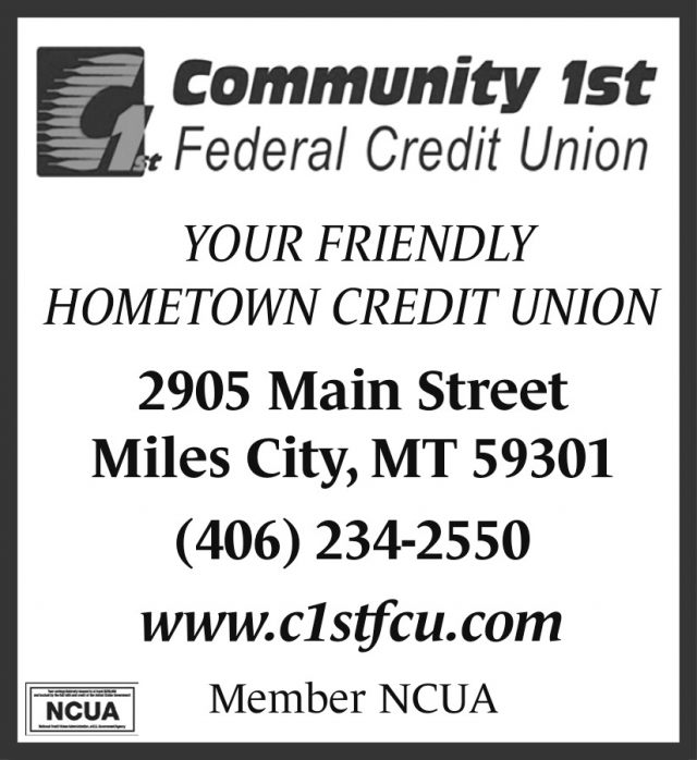Trusted Hometown Credit Union, Community 1st Federal Credit Union, Ekalaka, MT