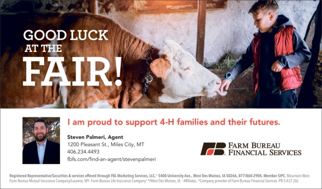 Good Luck At The Fair, Farm Bureau Financial Services - Steven Palmeri