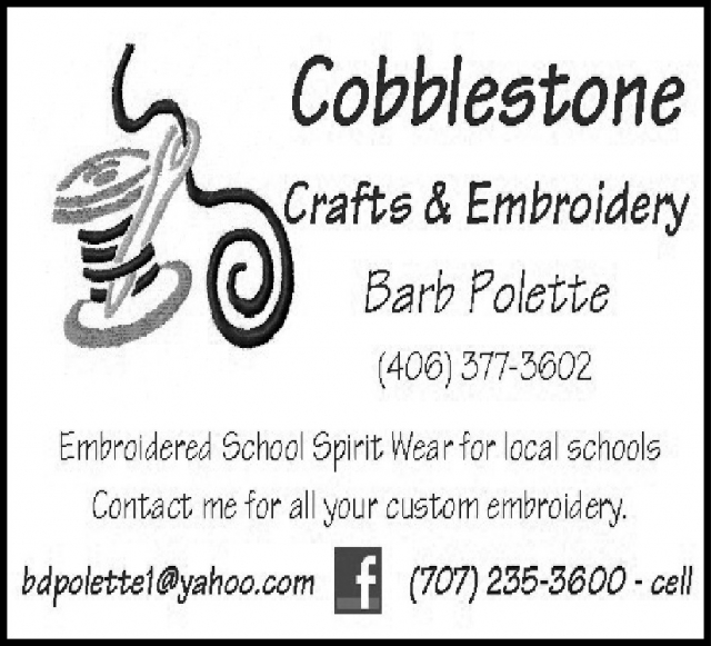 Local Custom Embroidery, Cobblestone Crafts & Embroidery