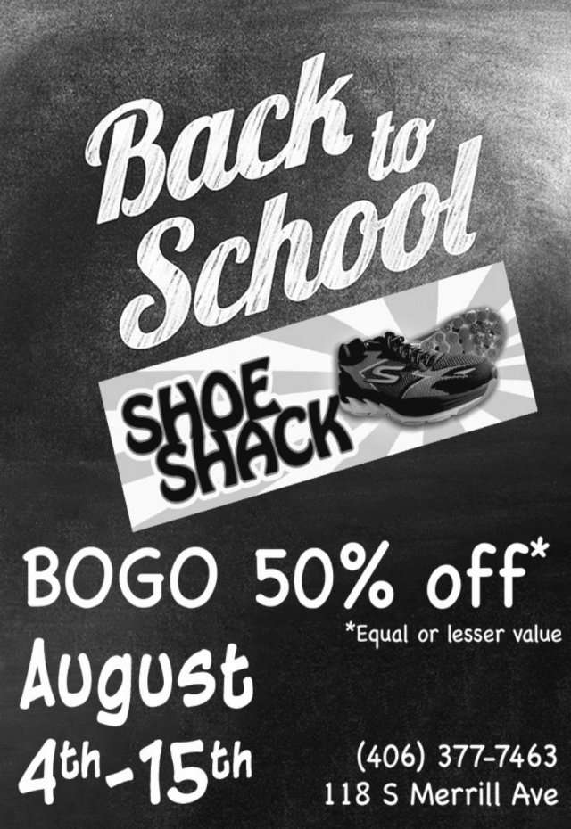 Buy One, Get 50% Off, Shoe Shack, Glendive, MT