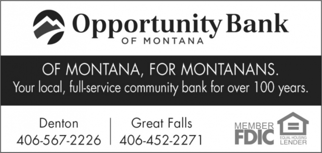 Full-Service Banking Local, Opportunity Bank, Helena, MT