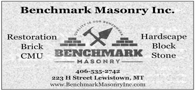 Expert Masonry Services, Benchmark Masonry, Lewistown, MT