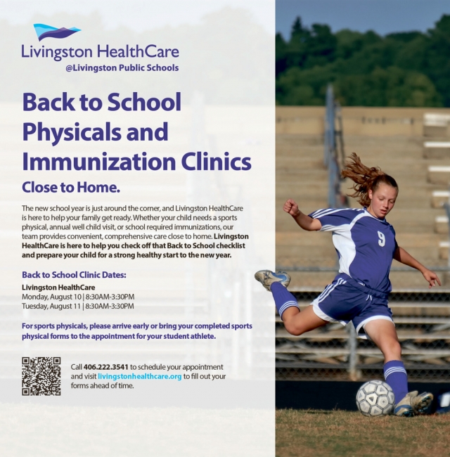 Immunization Clinics Here, Livingston Healthcare, Livingston, MT