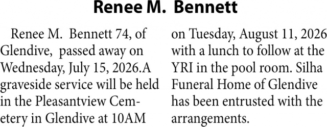 In Loving Memory, Renee M. Bennett