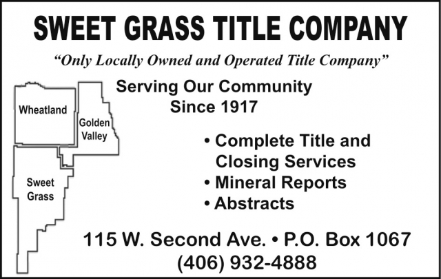 Trusted Title Company, Sweet Grass Title Company, Big Timber, MT