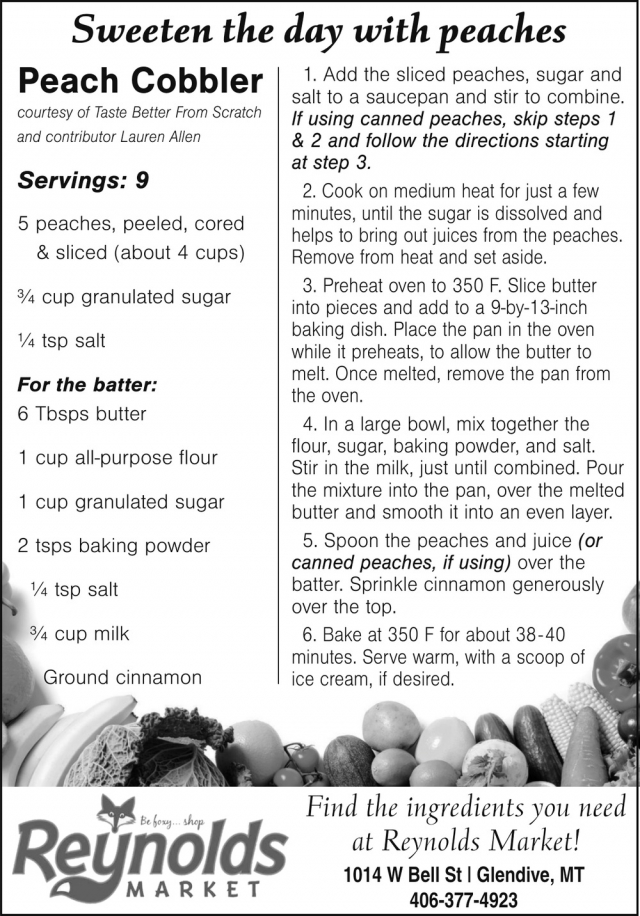 Shop Fresh Peaches & More, Reynolds Market, Sidney, MT
