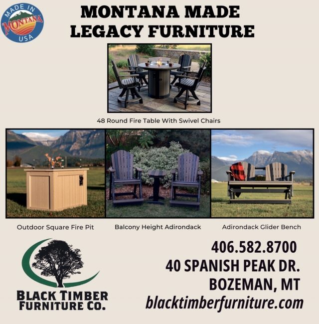 Handcrafted Outdoor Furniture, Black Timber Furniture Co., Bozeman, MT