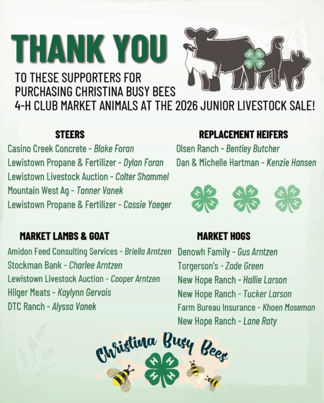 Thank You To Our Buyers, Christina Busy Bees