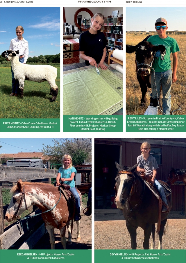 Celebrating Local 4-H Youth , Prairie County 4-H
