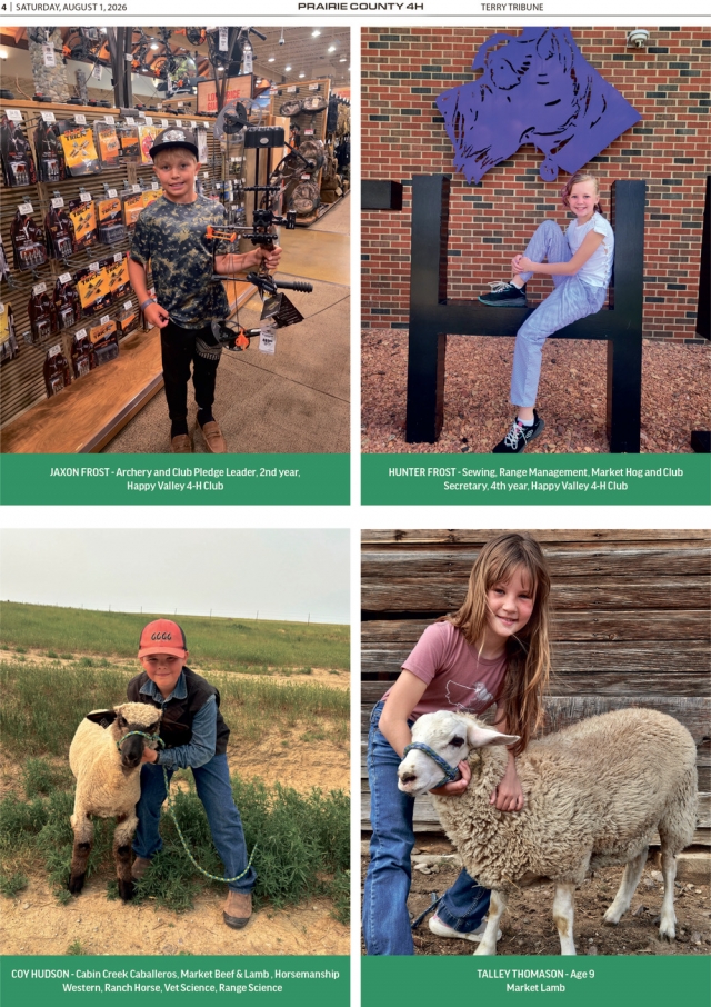 Youth 4-H Special Section  , Prairie County 4-H