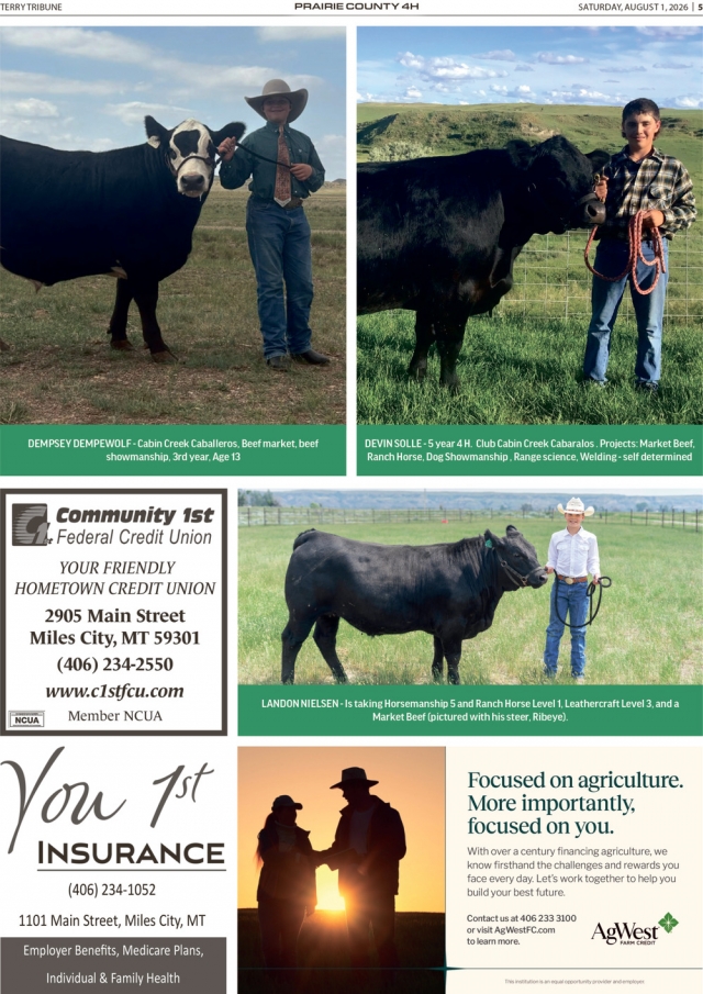 Celebrating Local 4-H Youth Feature, Prairie County 4-H