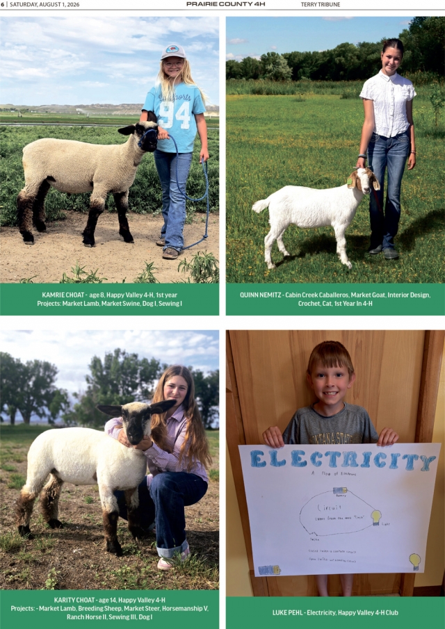 Celebrating Local 4-H Youth Feature , Prairie County 4-H