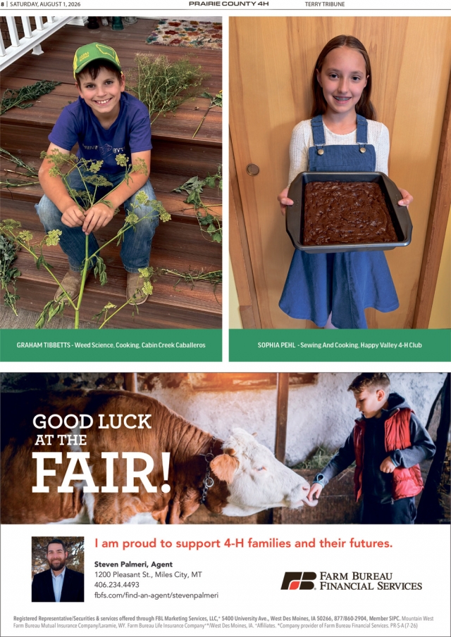 Youth 4-H Special Section   , Prairie County 4-H