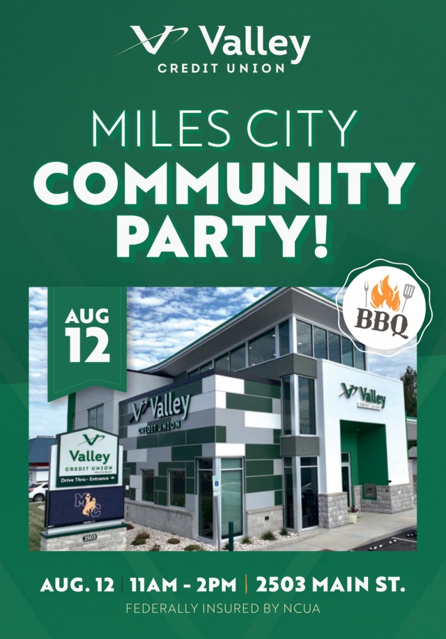 Celebrate With Us - Free BBQ , Valley Credit Union - Miles City, Miles City, MT