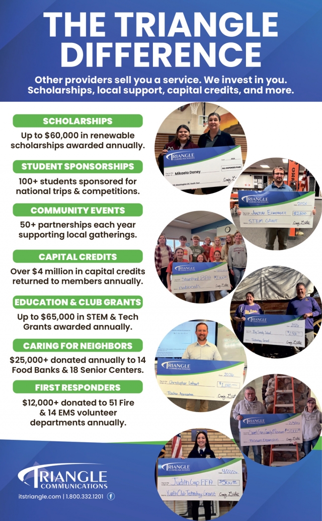 We Invest In You, Not Just Service, Triangle Communications, Havre, MT