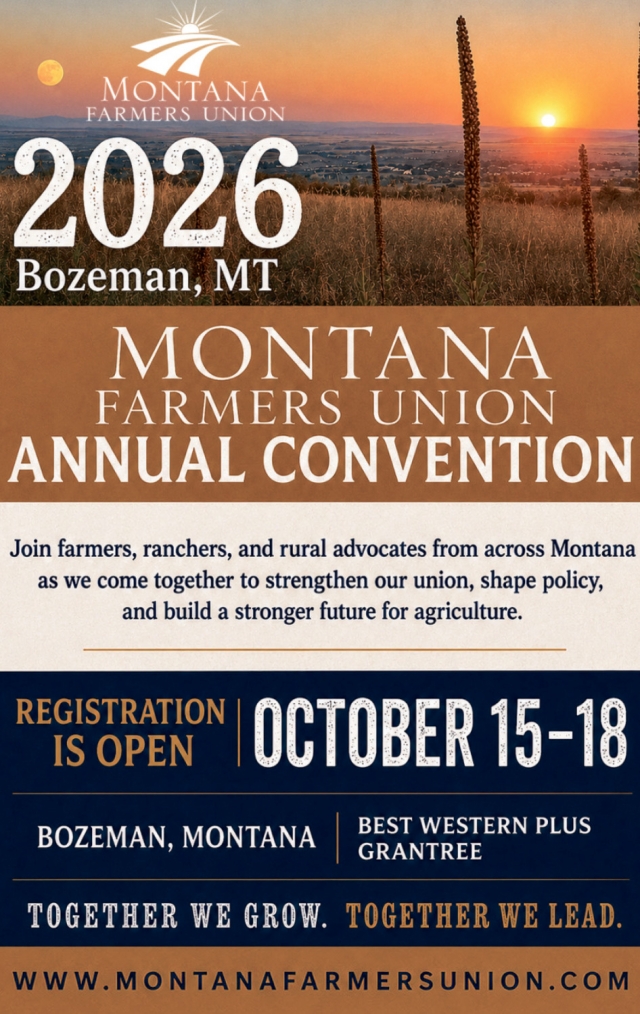 Convention Registration Open, Montana Farmers Union, Great Falls, MT