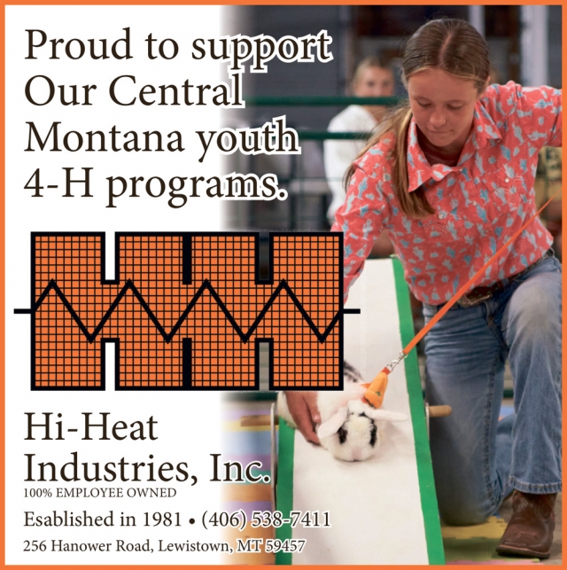 Proud 4-H Youth Supporter, Hi-Heat Industries, Inc., Lewistown, MT
