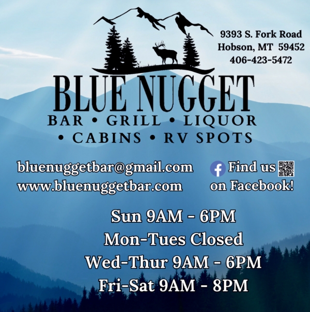 Eat, Drink & Stay the Night, Blue Nugget, Hobson, MT