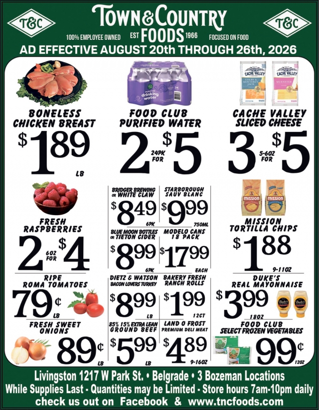 This Week's Best Grocery Deals, Town & Country Foods - Livingston, Livingston, MT