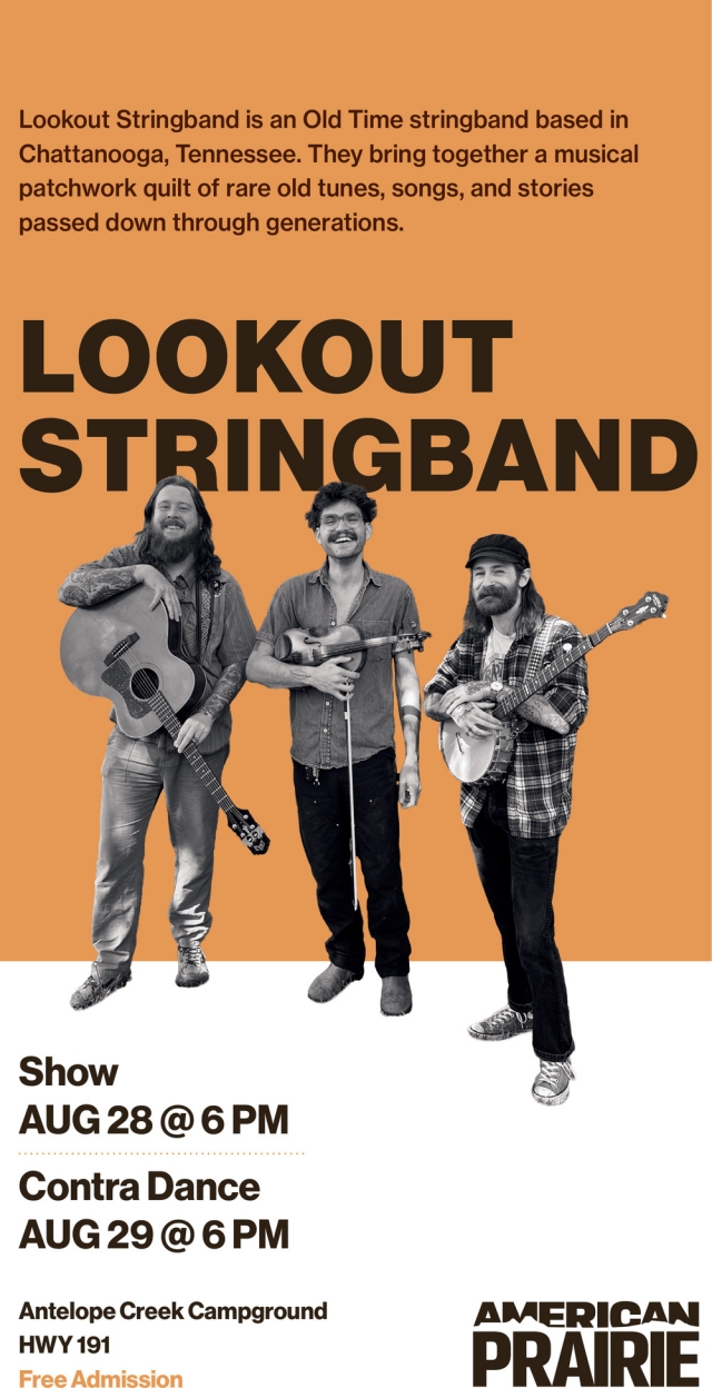 Live Music, No Cost to You, American Prairie, Lewistown, MT
