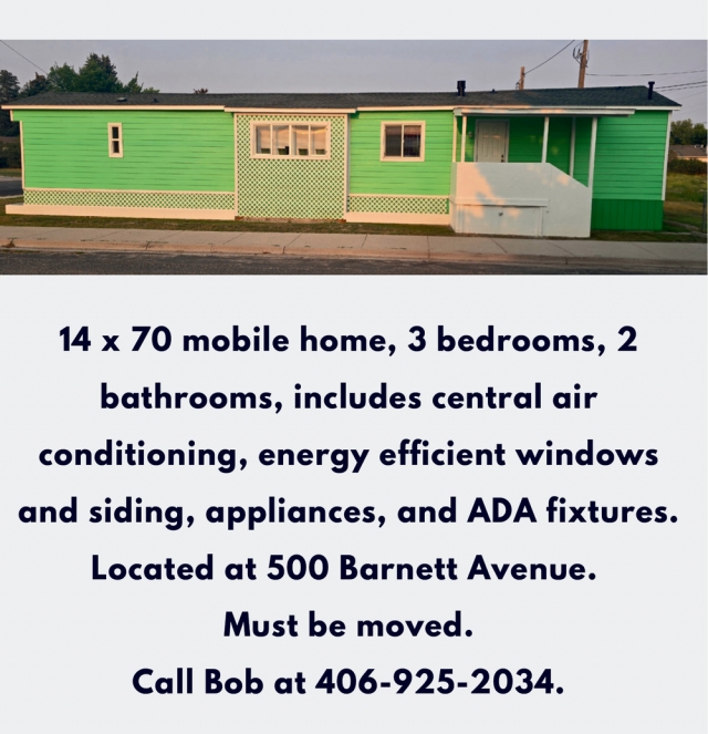 Move-Ready Home, Must Go, 406-925-2034
