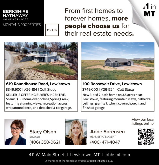 Trusted Real Estate Team , Berkshire Hathaway HomeServices Montana Properties, Lewistown, MT