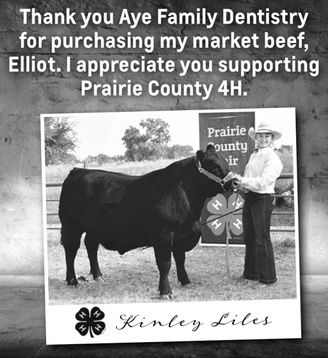 Thank You Aye Family Dentistry, Prairie County 4-H