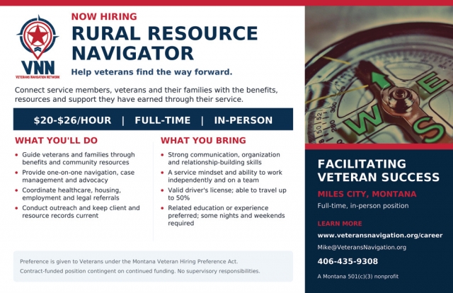 Rural Resource Navigator, Veteran Navigator