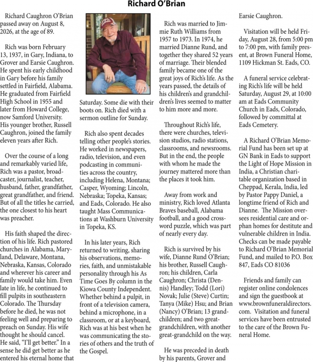 In Loving Memory, Richard O. Brian