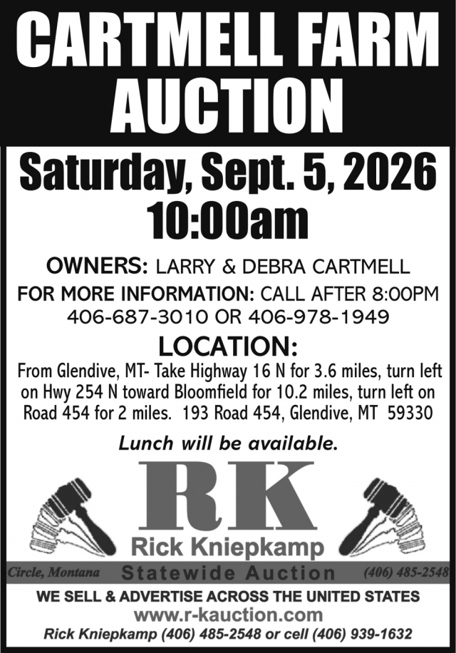 Don't Miss This Farm Sale, Rick Kniepkamp