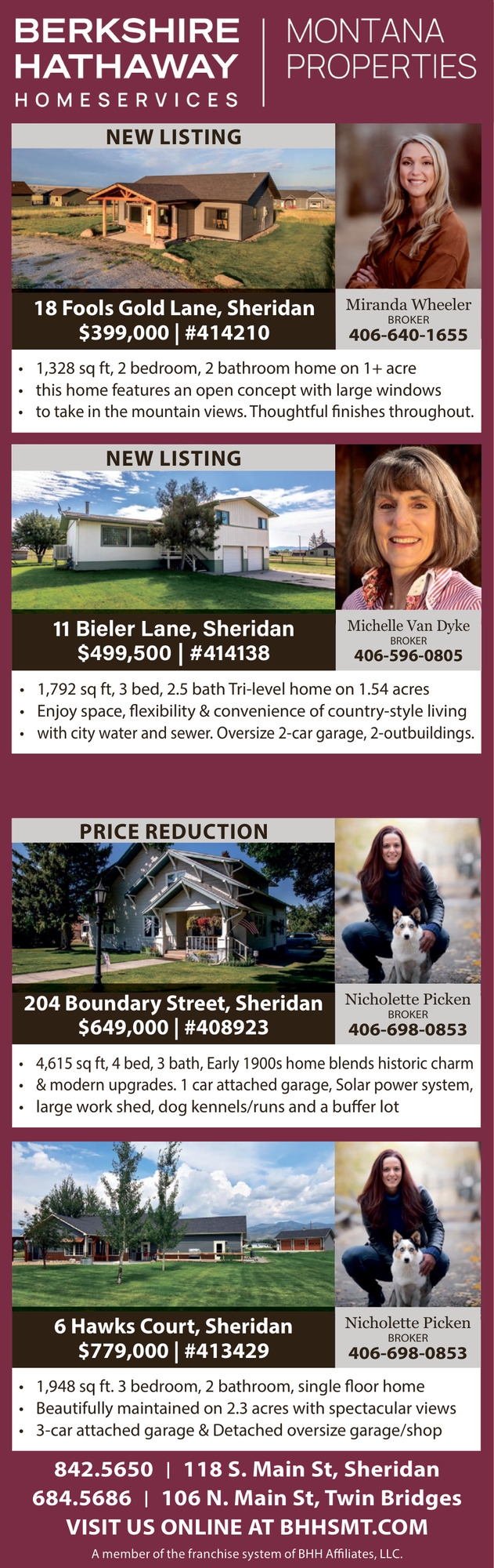 Mountain Views Await You, Michelle Van Dyke / Nicholette Picken / Miranda Wheeler - Berkshire Hathaway HomeServices Montana Properties