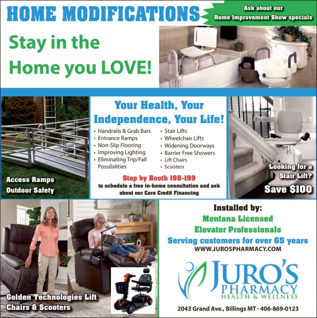 Save $100 on a Stair Lift, Juro's Pharmacy Health & Wellness, Billings, MT
