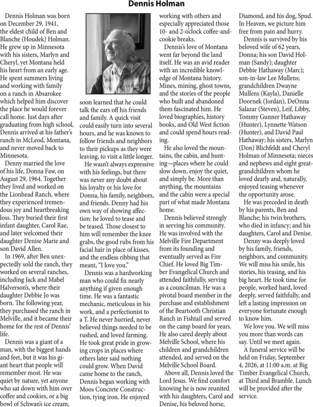 Celebration of Life, Dennis Holman