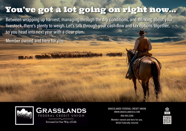 Financing Built for Farmers, Grasslands Federal Credit Union, Circle, MT