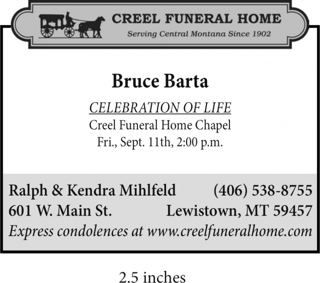 Funeral & Memorial Services, Creel Funeral Home, Lewistown, MT