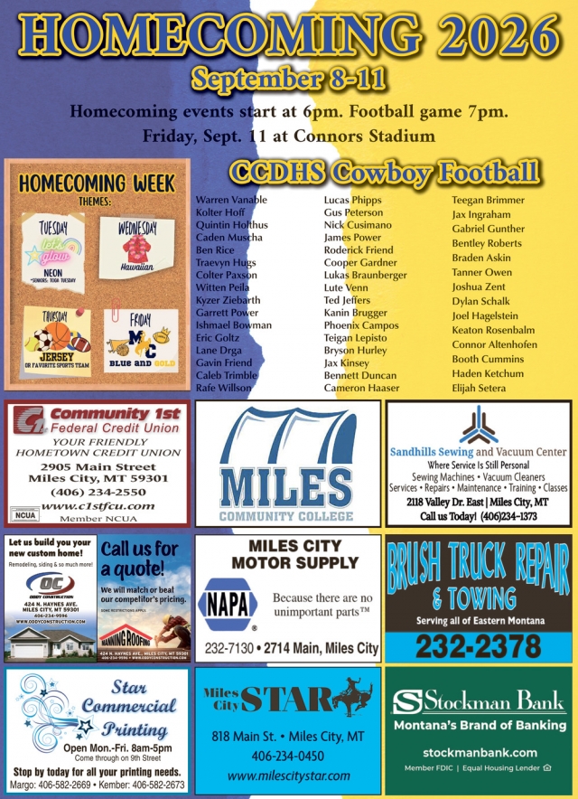 Homecoming Week Is Here, Homecoming 2026 - CCDHS Cowboy Football (September 8-11, 2026)